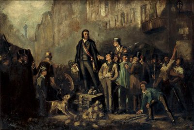 Alphonse Baudin (1811-51) sur la barricade du Faubourg Saint-Antoine le 3 décembre - Ernest Louis Pichio
