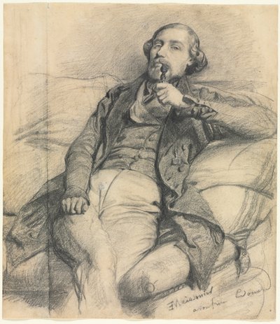 Homme fumant, 1800s - Jean Louis Ernest Meissonier