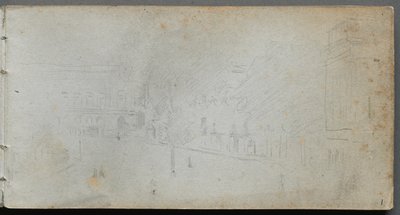 Carnet de croquis, page 01 : Scène de rue, 1905-10 - Jean Louis Ernest Meissonier