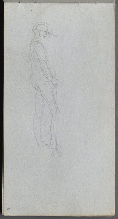 Carnet de croquis, page 11 : Figure de profil - Jean Louis Ernest Meissonier