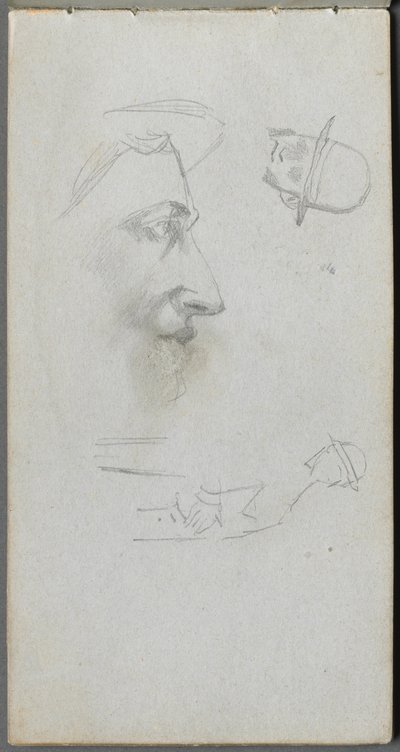 Carnet de croquis, page 14 : Figures - Jean Louis Ernest Meissonier