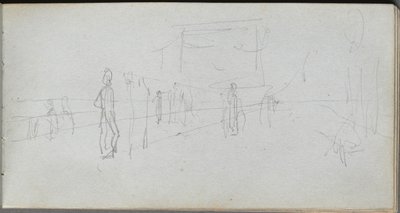 Carnet de croquis, page 40 : Étude de perspective - Jean Louis Ernest Meissonier