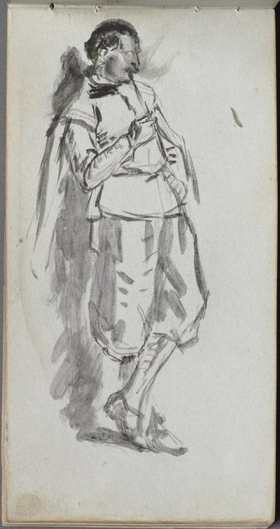 Carnet de croquis, page 46 : Figure masculine debout - Jean Louis Ernest Meissonier