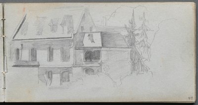 Carnet de croquis, page 49 : Étude architecturale - Jean Louis Ernest Meissonier