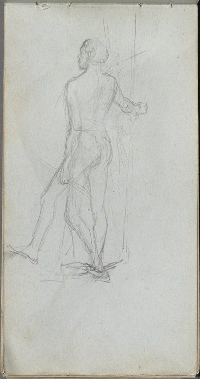 Carnet de croquis, page 60 : Étude de nu masculin - Ernest Meissonier