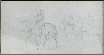 Carnet de croquis, page 91 : Figures à cheval - Jean Louis Ernest Meissonier