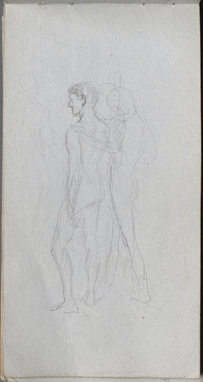 Carnet de croquis, page 92 : Deux Nus - Jean Louis Ernest Meissonier
