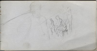 Carnet de croquis, page 98 : Étude de figures - Jean Louis Ernest Meissonier