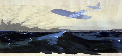 Louis Blériot : Première traversée aérienne de la Manche, c.1920 (illustration) - Ernest Montaut
