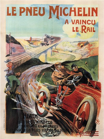 Voiture de course Panhard et Levassor pilotée par Heath - Pneus Michelin - Ernest Montaut