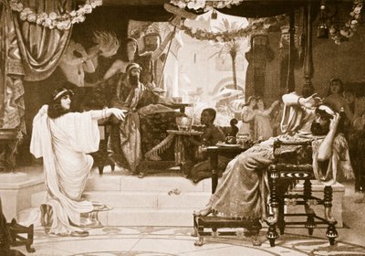 Esther dénonçant Haman, illustration de 