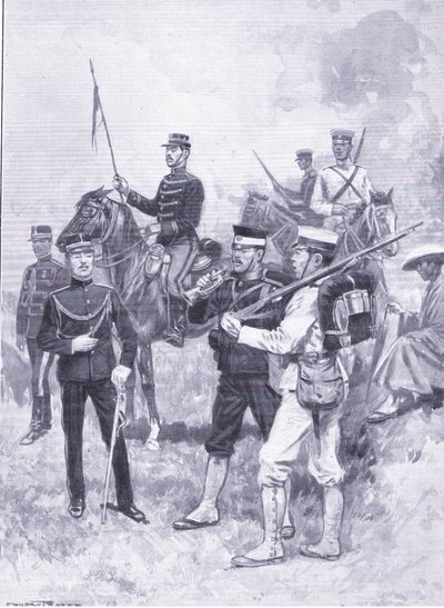 Types de soldats japonais, illustration de l
