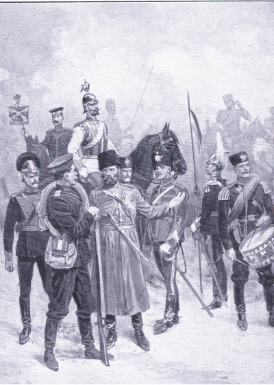 Types de soldats russes, illustration de l