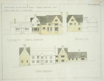 Ajout à la Ferme Cotswold, Gloucestershire - Ernest William Gimson