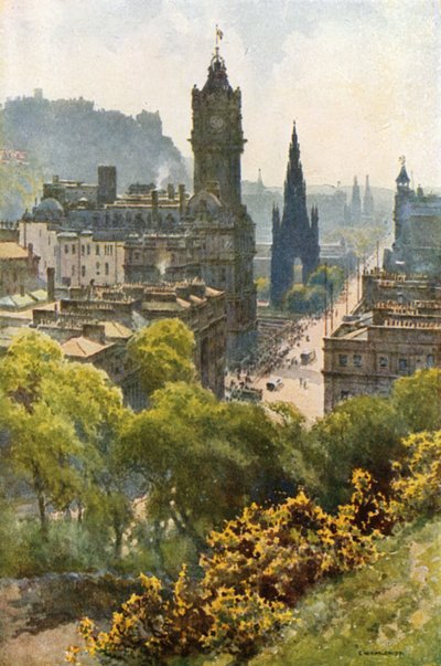 Princes Street depuis Calton Hill - Ernest William Haslehust