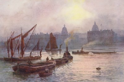 La Tamise : Greenwich - Ernest William Haslehust