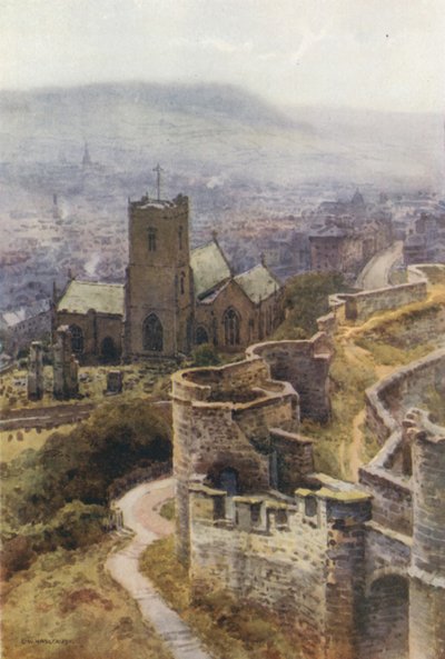 Église Sainte-Marie depuis les Murs du Château - Ernest William Haslehust