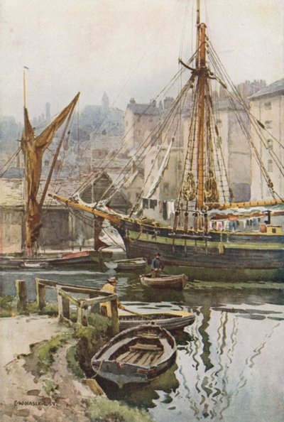 Le quai à Exeter - Ernest William Haslehust