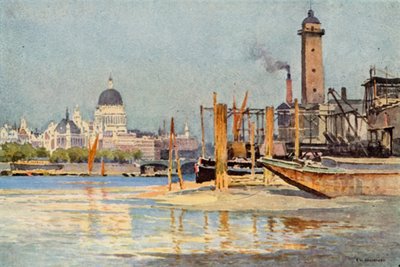 La Tamise depuis le pont de Waterloo - Ernest William Haslehust