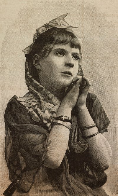 Fille, gravure par Ernesto Mancastroppa d
