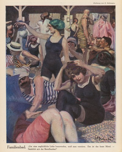 Scène de plage - Ernst (after) Heilemann