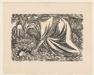 Enfant mort enterré - Ernst Barlach (signed by artist)