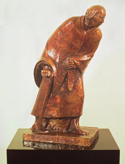 Vieille femme avec une canne, 1913 - Ernst Barlach