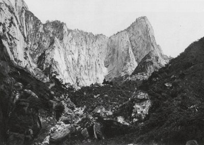 Hua shan, Shensi, Le cylindre du Mont des 5 Pics, Pic du Milieu et Pic Occidental - Ernst Boerschmann
