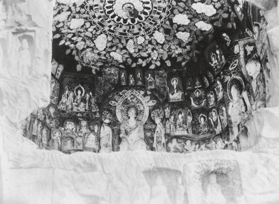 Kuangyuanhien, Tsien fo ai, Szechuan, Chapelle dans les rochers des 1000 Bouddhas - Ernst Boerschmann