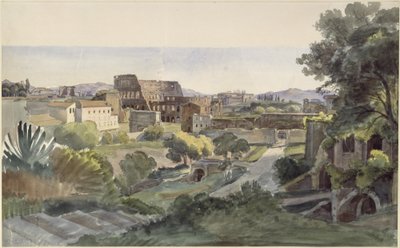 Vue sur le Forum romain, avec le Colisée et le mont Latran - Ernst Fries