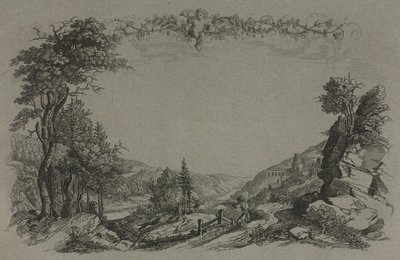 Six vues du château de Heidelberg : Couverture, scène de chasse - Ernst Fries