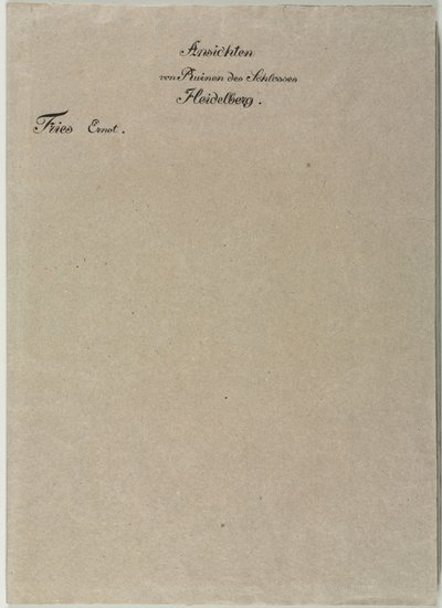 Six vues du château de Heidelberg : Enveloppe - Ernst Fries