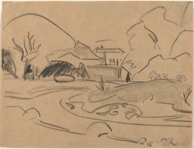 Sentiers et pavillon dans le Grosser Garten de Dresde, vers 1909 - Ernst Ludwig Kirchner