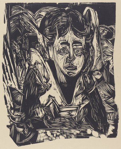Fille rêvant, 1918 - Ernst Ludwig Kirchner