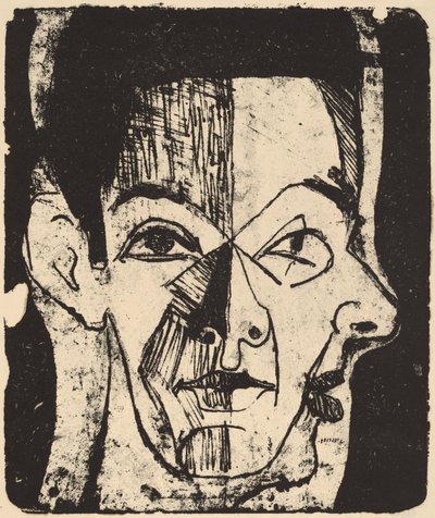 Étude de tête - Ernst Ludwig Kirchner
