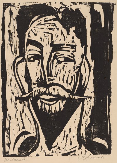 Tête du Prof. Dr. Graef - Ernst Ludwig Kirchner