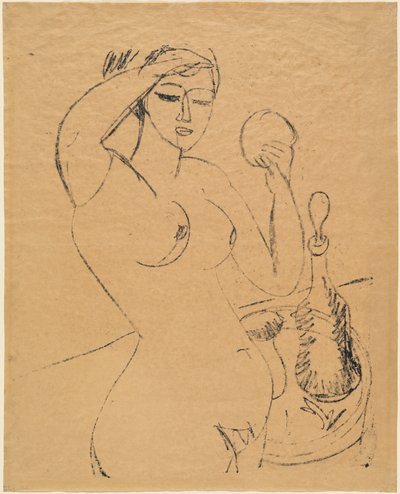 Jeune fille nue à sa toilette, 1912 - Ernst Ludwig Kirchner