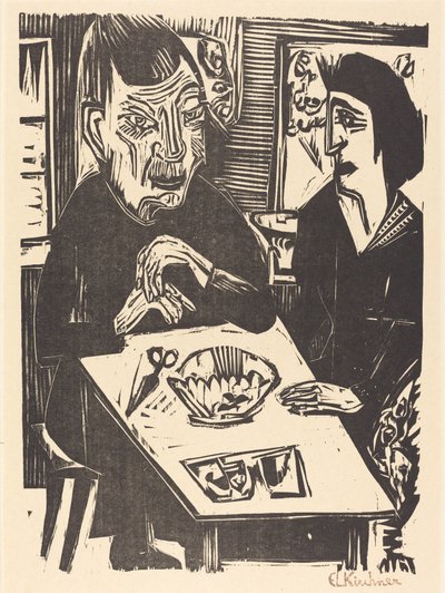 Vieille et jeune femme - Ernst Ludwig Kirchner