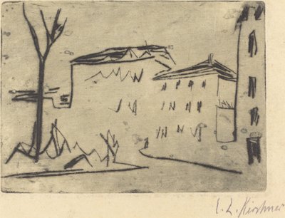 Coin de rue à Dresde - Ernst Ludwig Kirchner