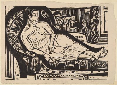 Femme allongée sur un canapé - Ernst Ludwig Kirchner