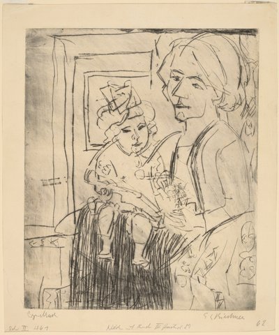 Jeune femme avec enfant, 1923 - Ernst Ludwig Kirchner