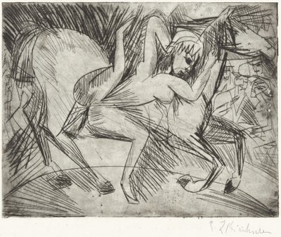 Acrobate sur un cheval - Ernst Ludwig Kirchner