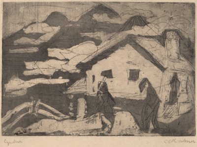 Chalets alpins dans le brouillard - Ernst Ludwig Kirchner