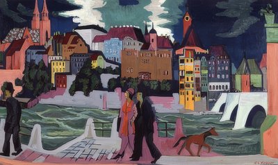 Vue de Bâle et du Rhin. 1927-28 - Ernst Ludwig Kirchner