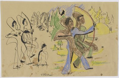 Archers, c.1935 - Ernst Ludwig Kirchner