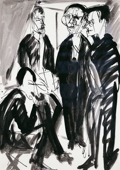 Artiste et groupe Die Brücke à Dresde, par Ernst Ludwig Kirchner - Ernst Ludwig Kirchner