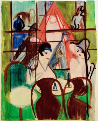 Café de la gare - Ernst Ludwig Kirchner