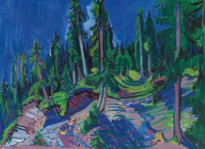 Étude de forêt de montagne. 1936 - Ernst Ludwig Kirchner