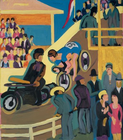 Course de vélos avec relais motorisé - Ernst Ludwig Kirchner