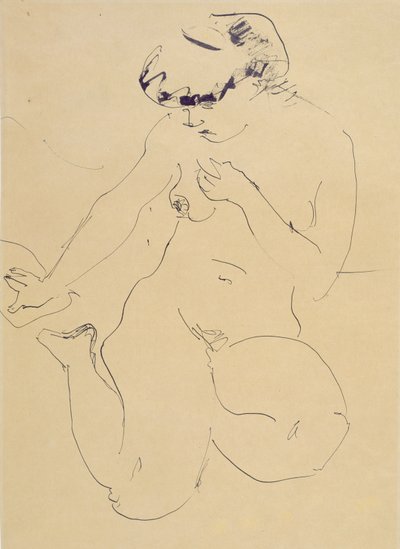 Nu accroupi - Ernst Ludwig Kirchner